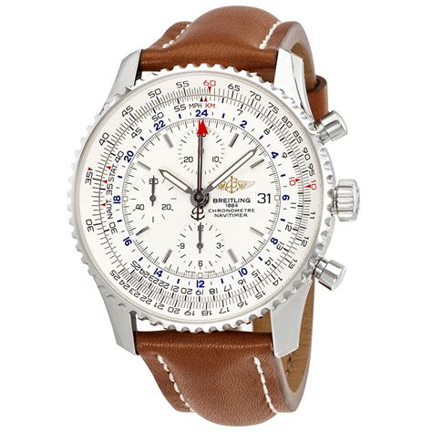 breitling navitimer world chronograph automatic men's watch a2432212 g571lbrlt